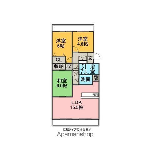 セルサス コロク(3LDK/4階)の間取り写真
