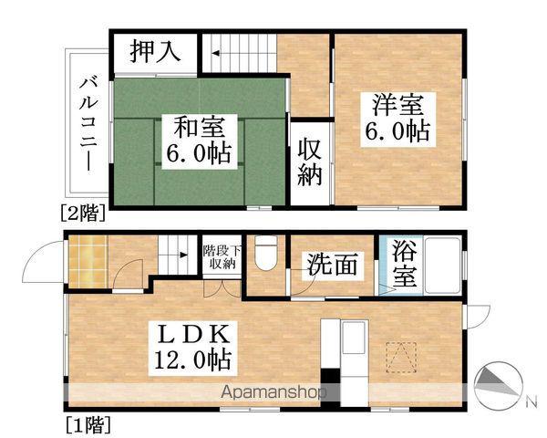 大野コーポ(2LDK/1階)の間取り写真