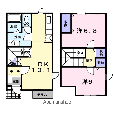 メゾン・オーブ(2LDK/1階)の間取り写真