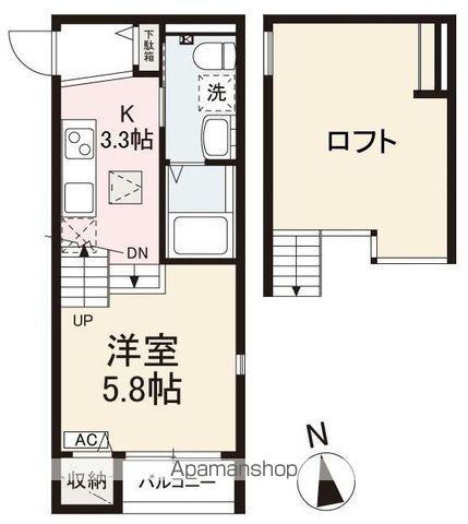 プレミアムレジデンス香西南町(1K/1階)の間取り写真