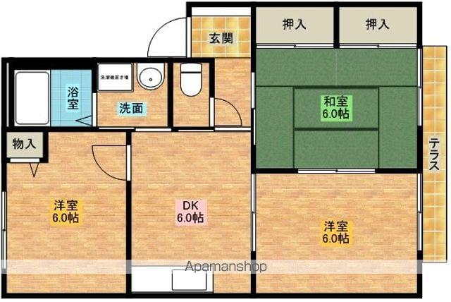 カサベラ東羽衣(3DK/1階)の間取り写真