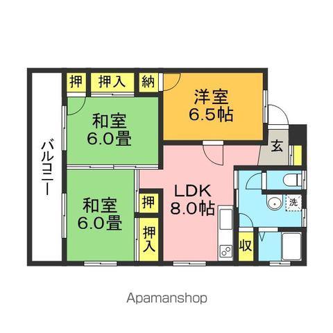 プライマリー穂波(3DK/3階)の間取り写真