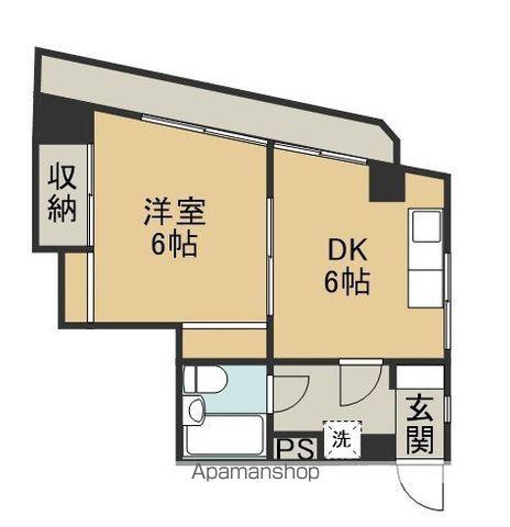 アールズ広瀬(1DK/3階)の間取り写真