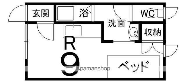 文教荘(ワンルーム/2階)の間取り写真