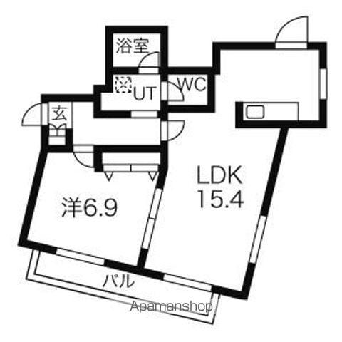 シーウィンド湘南(1LDK/3階)の間取り写真