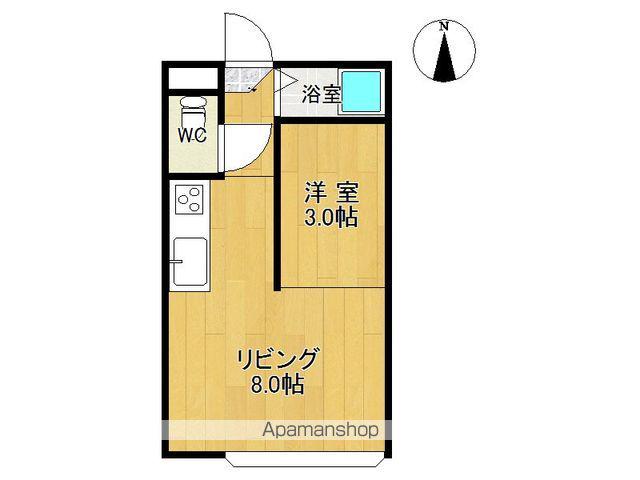 コーポハピネス(1DK/2階)の間取り写真