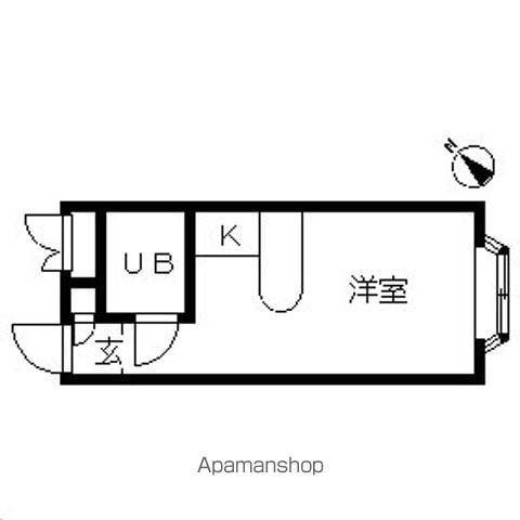 ベルピア東大宮第6-1(ワンルーム/1階)の間取り写真