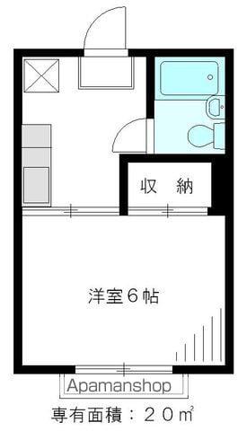 グリーンタウン緑町B(1K/2階)の間取り写真