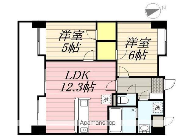 PONDMUMMATSUSHIMA(2LDK/5階)の間取り写真