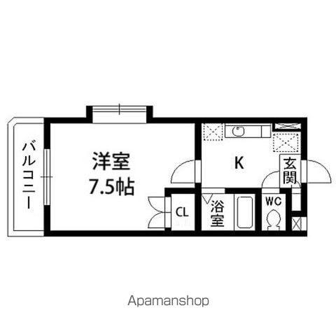 HOUSE2020(1K/1階)の間取り写真