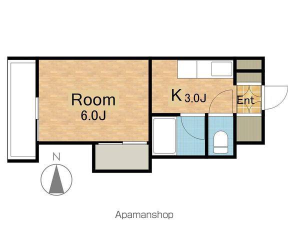 ユナイト上杉ビル(1K/5階)の間取り写真