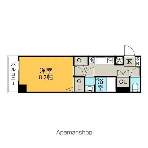 グランディ薬院Ⅰ(1K/7階)の間取り写真