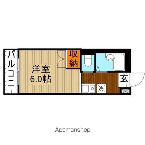ラフィーネ(1K/2階)の間取り写真