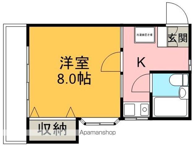 エステートガーデン鶴ヶ島(1K/2階)の間取り写真