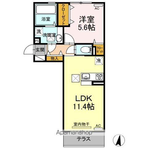 カーサ・ペキーノ(1LDK/1階)の間取り写真