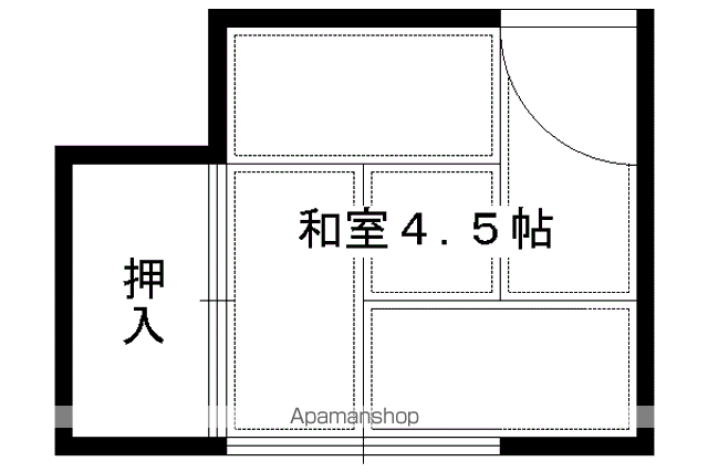 中南荘(ワンルーム/2階)の間取り写真