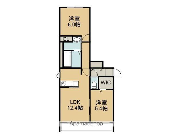 アトランティス朝日(2LDK/5階)の間取り写真
