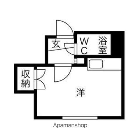 メイプル(ワンルーム/2階)の間取り写真
