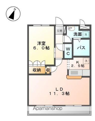 TANTO RADICE(1LDK/1階)の間取り写真