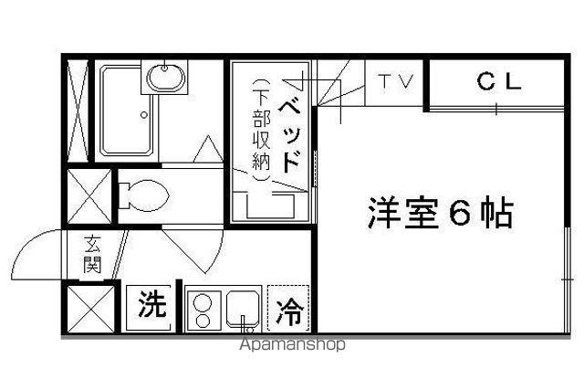 レオパレス京都鷹峯(1K/1階)の間取り写真