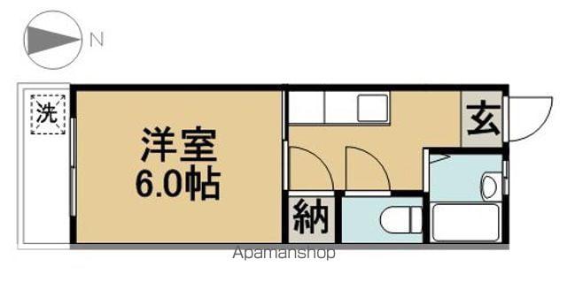 レジデンス北山(1K/1階)の間取り写真
