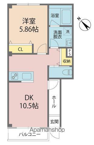 カサ・ミラ(1LDK/1階)の間取り写真