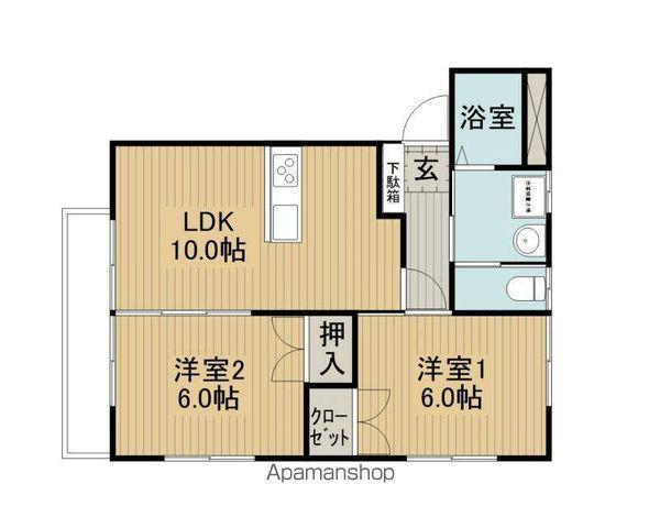 ONES(2LDK/2階)の間取り写真