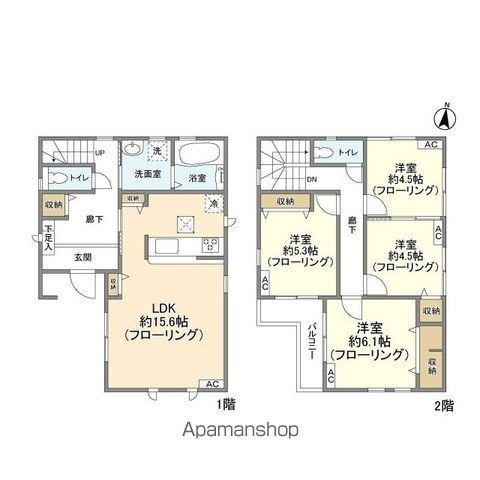 京成電鉄松戸線 高根公団駅 徒歩13分 2階建 築5年(4LDK)の間取り写真