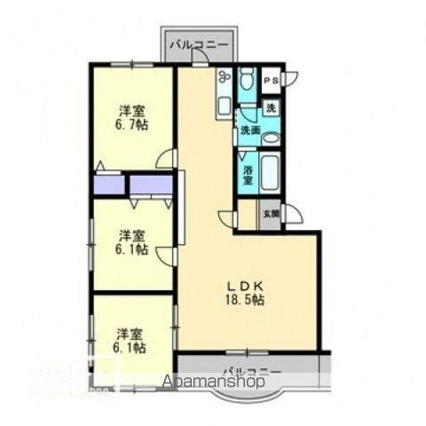 ボヌールレジデンス(3LDK/1階)の間取り写真