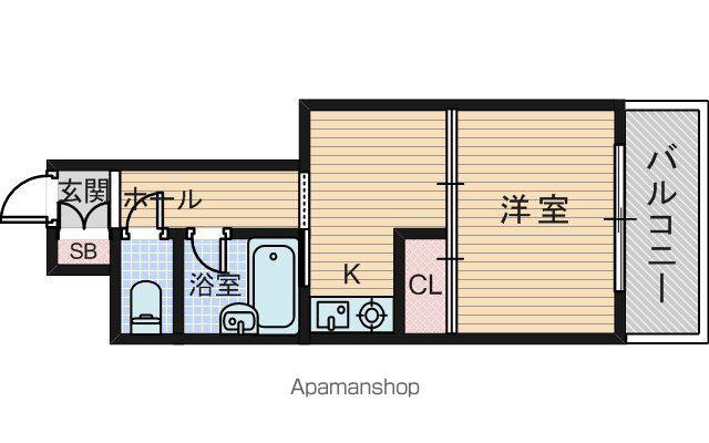 JPアパートメント東淀川6(1DK/1階)の間取り写真