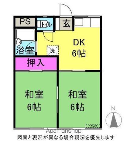 コーポマルタ(2DK/1階)の間取り写真