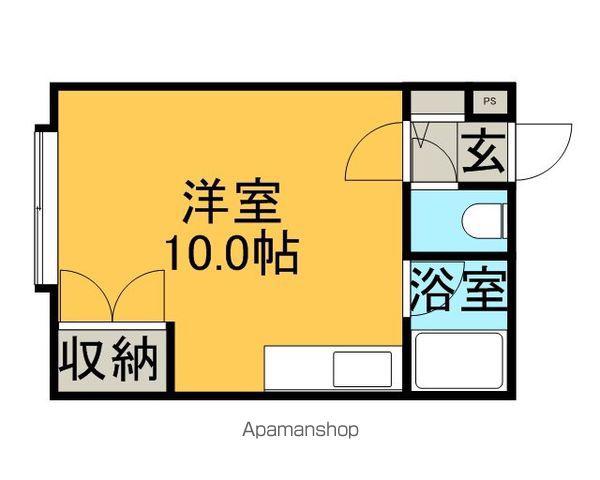 サンリバー南沢Ⅱ(ワンルーム/2階)の間取り写真