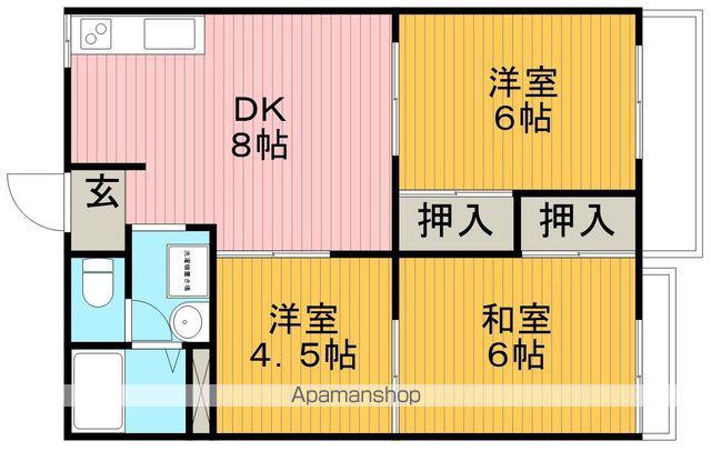 コーポKM(3DK/2階)の間取り写真