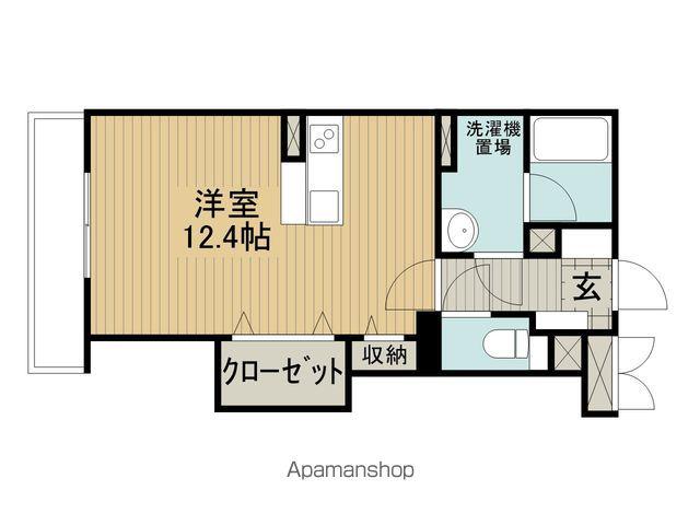 アライブⅥ(ワンルーム/1階)の間取り写真