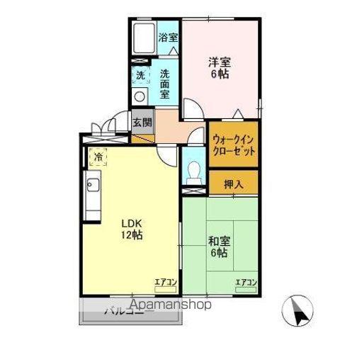 ヒルサイドテラス久保台(2LDK/1階)の間取り写真