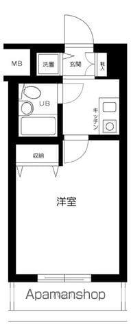 プラネット市ヶ谷(1K/2階)の間取り写真