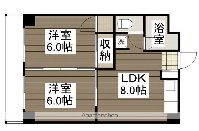 井上ビル(2LDK/3階)の間取り写真