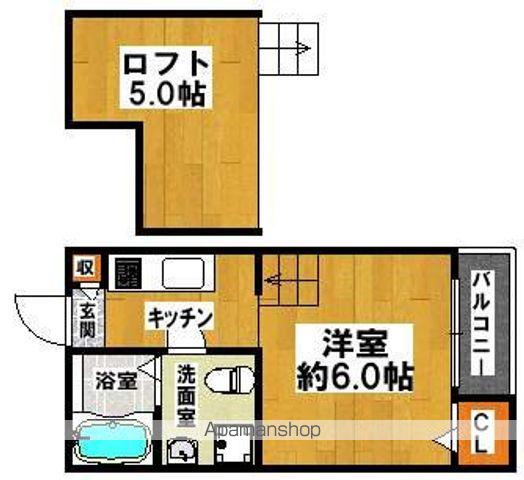 アパッショネート(1K/2階)の間取り写真