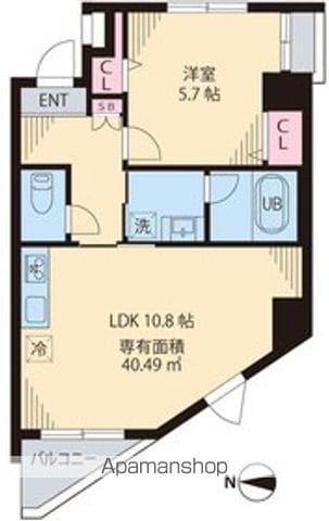 FARFALLA(1LDK/7階)の間取り写真