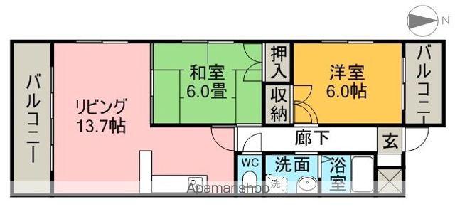 センチュリーパーク正保1番館(2LDK/3階)の間取り写真