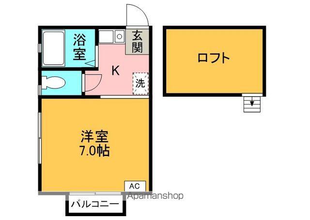 KS13(1K/1階)の間取り写真