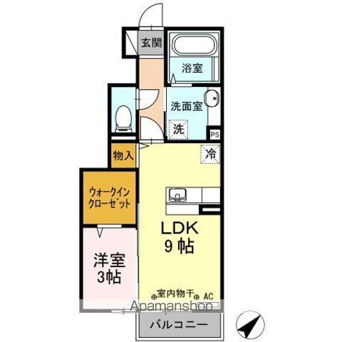 いわて銀河鉄道 青山駅(岩手) 徒歩5分 2階建 築9年(1LDK/1階)の間取り写真