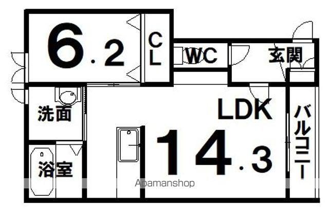 フォーティン(1LDK/1階)の間取り写真