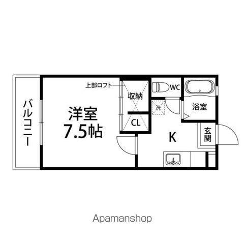ステラⅠ(1K/2階)の間取り写真