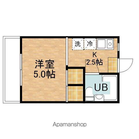 スワンレジデンス(ワンルーム/2階)の間取り写真