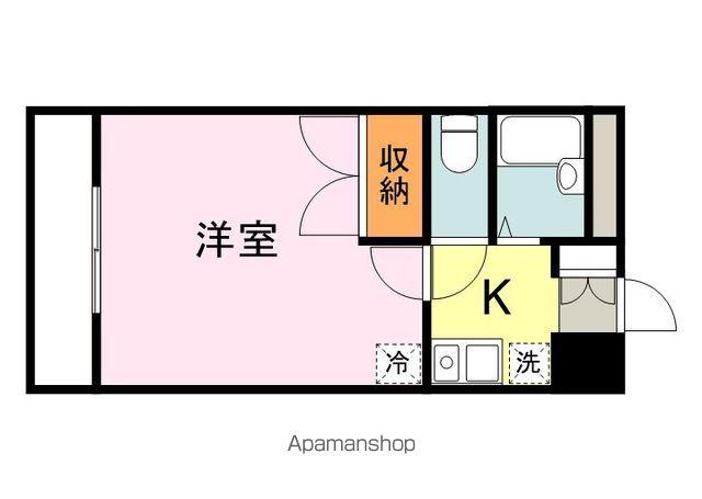 カサブランカ高橋A(1K/2階)の間取り写真