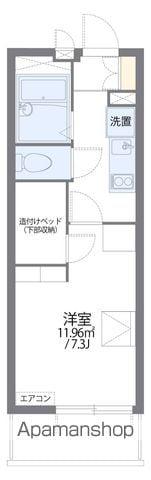 レオパレスセノーテ黒川(1K/2階)の間取り写真