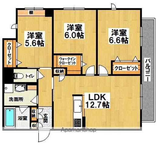 シャーメゾン和田(3LDK/2階)の間取り写真