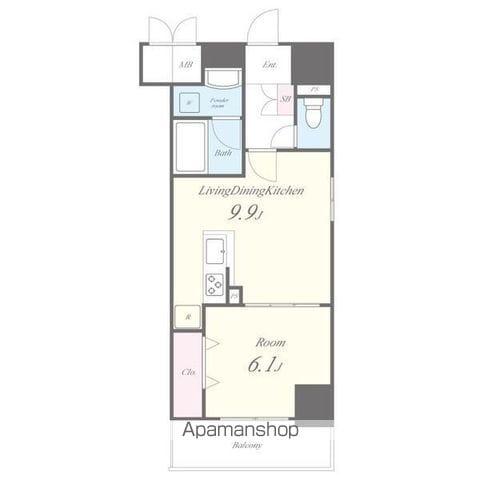 ファミールプライム(1LDK/7階)の間取り写真