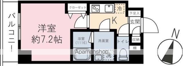 CASA FLAG SHIBUYA(1K/3階)の間取り写真